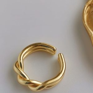 copper alloy geometric dainty fashion ring