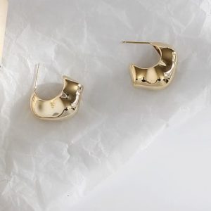 copper irregular vintage stud trend korean fashion earring