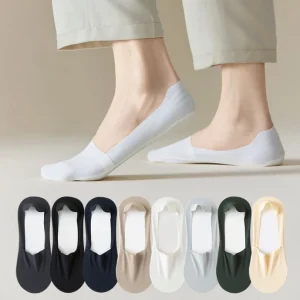 Wholesale  Men's thin Low Cut Socks Boat Mesh Breathable Anti-slip Heel Socks Non-slip Thin Invisible Socks for Men