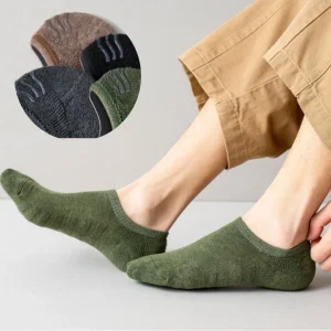 Wholesale Non-slip Terry Toe Socks Cushion Breathable Invisible Custom Men Socks Anti slip Cotton No Show Low Cut Socks
