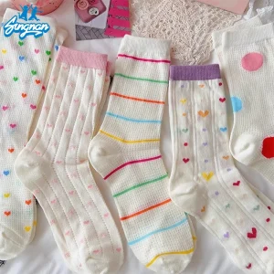 Hot Sell Custom Trendy Personalized Mid Calf Socks  Breathable and Comfortable Anti-odor Socks New Design Preppy Style Socks