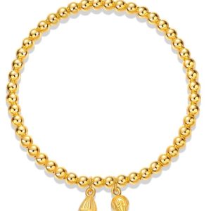 925 sterling silver dainty stretch bracelet