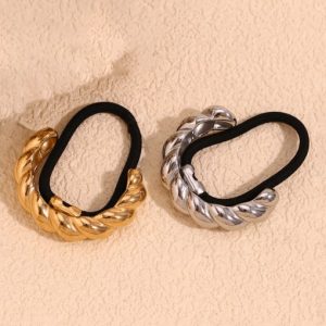 titanium steel minimalist geometric  hair rope