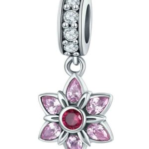 925 silver romantic cherry blossom charms