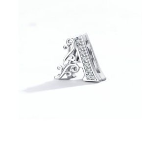 925 sterling silver with fashion letter a pendant charms