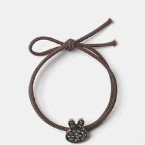 alloy cute diamond bow bear hair rope