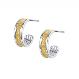 925 sterling silver geometric vintage stud earring