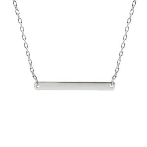 925 sterling silver customized (only english  letter )minimalist initials bar necklace