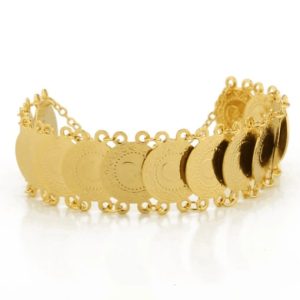 brass geometric bracelet