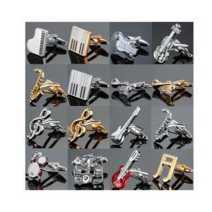 brass geometric trend cuff link