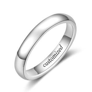 titanium steel band ring with customize