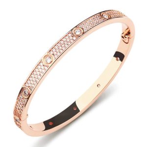 titanium steel cubic zirconia band bangle