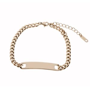 titanium steel name bracelet with customize