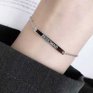 custom 925 sterling silver minimalist identification bracelet