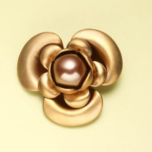 brass flower minimalist pins & brooches