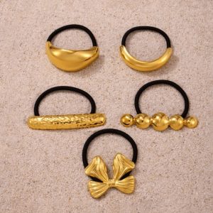 titanium steel hip hop irregular  hair rope