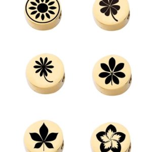 stainless steel laser flower single hole diy jewelry accessories