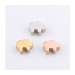 stainless steel elephant small beads minimalist findings & components