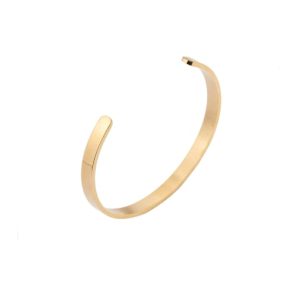 stainless steel geometric open minimalist bangle