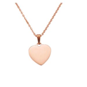 stainless steel heart minimalist necklace