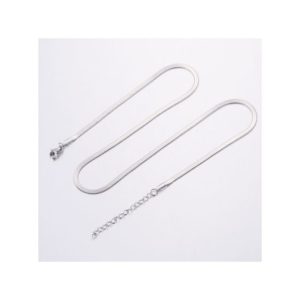 stainless steel flat snake bone chain