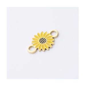 stainless steel fresh small daisy double hole sun flower accessories