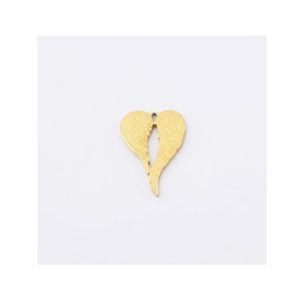 stainless steel  heart-shaped angel wings feathers pendant