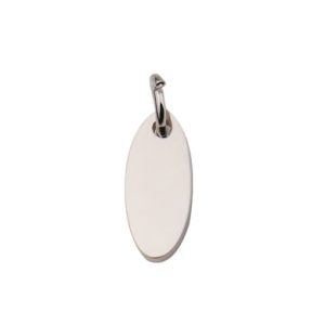 stainless steel oval tail tag / tag with hanging ring