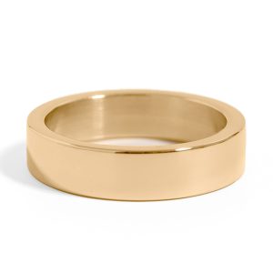 18K Gold PVD Stainless Steel Blank Flat Ring / PRJ9003