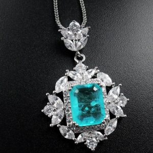 brass cubic zirconia luxury flower earring ring and necklace set