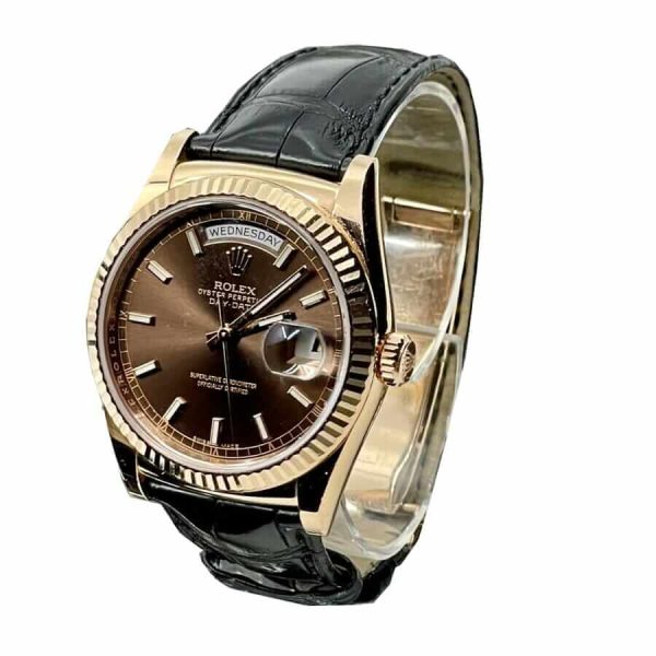Rolex-Day-Date-118139-Black-leather-replica.jpg