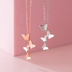 925 sterling silver butterfly minimalist  pendant necklace