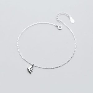 925 sterling silver fish minimalist anklet