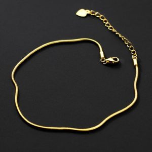 925 sterling silver  minimalist  snake bone chain anklet