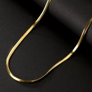 925 sterling silver  minimalist snake bone chain necklace