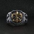 SCR4034-18K-Gold-Plated-Fleur-De-Lis-Detailed-Accents-Stainless-Steel-Ring-Lifestyle-Front.jpg
