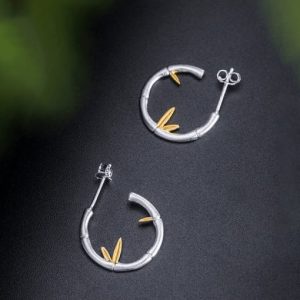 925 sterling silver irregular vintage stud earring