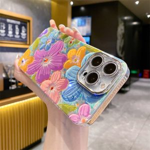花卉爆裂云状手机壳