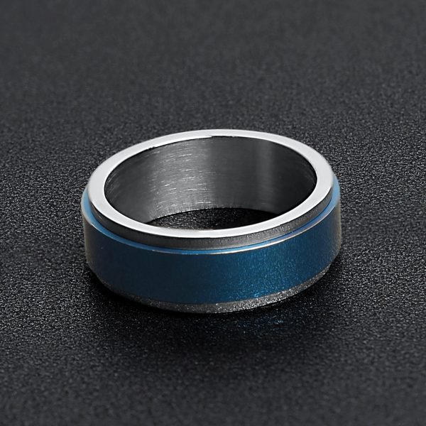 SRJ0038-BlueCenterStainlessSteelSpinnerRing.jpg