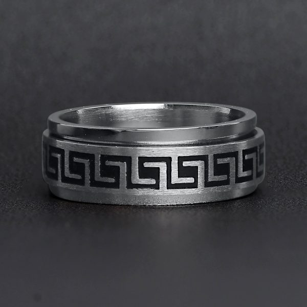 SRJ2056-BlackGreekKeySpinnerCenterPolishedStainlessSteelRing_Black1.jpg
