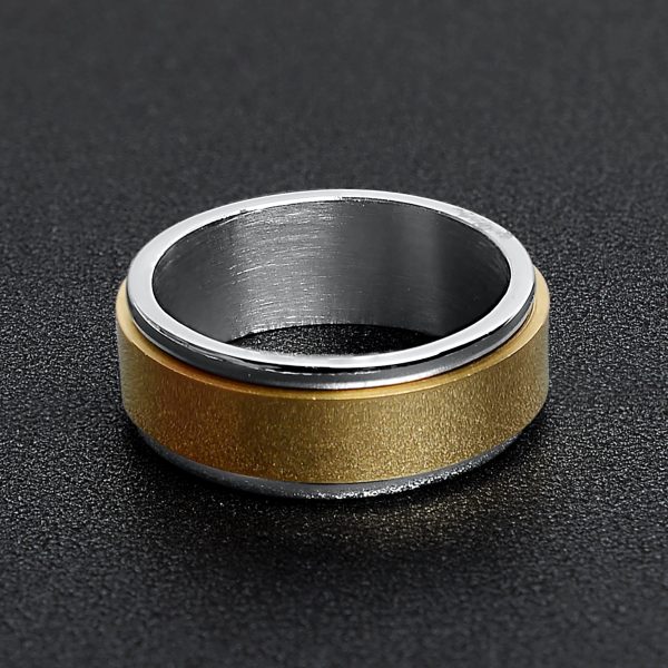 SRJ2451-18KGoldPlatedSpinnerCenterPolishedStainlessSteelRing.jpg
