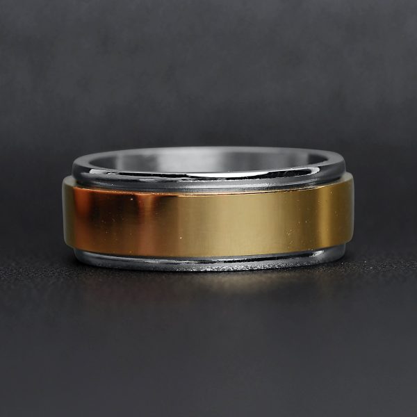 SRJ2451-18KGoldPlatedSpinnerCenterPolishedStainlessSteelRing_Black1.jpg