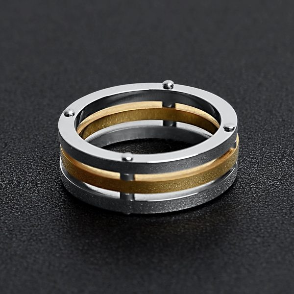 SSS0260-18KGoldPlatedSpacedStainlessSteelRing.jpg