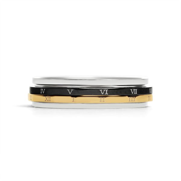SSU011-RomanNumerals18KGoldBlackSpinnerStainlessSteelRing_3.jpg