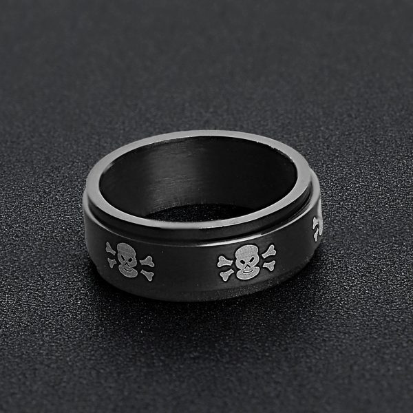 STC003-BlackWithWhiteSkullsStainlessSteelSpinnerRing.jpg