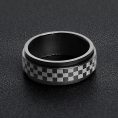 STC010-BlackCheckerStainlessSteelSpinnerRing.jpg