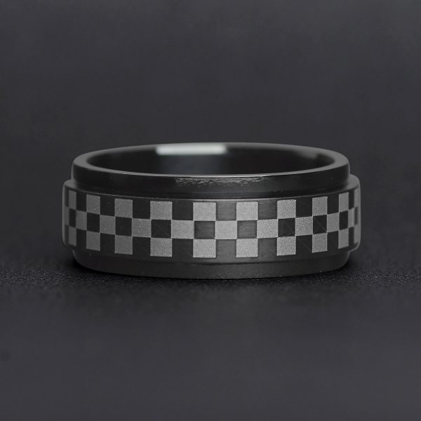 STC010-BlackCheckerStainlessSteelSpinnerRing_Black1.jpg
