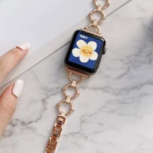 metal wristwatch band ot claps for apple watch series 1-7