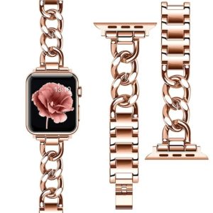 steel metal wristwatch band for apple watch series 7 6 5 4 3 2