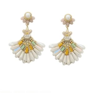 zinc alloy cubic zirconia irregular vintage drop earring